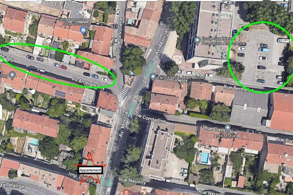 The Rooftop - Ac Clim - Wi-Fi - Parking Gratuit Dans La Rue Авиньон Екстериор снимка
